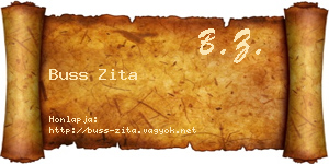 Buss Zita névjegykártya