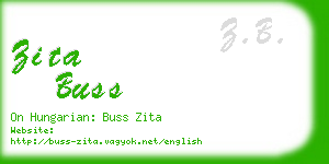 zita buss business card